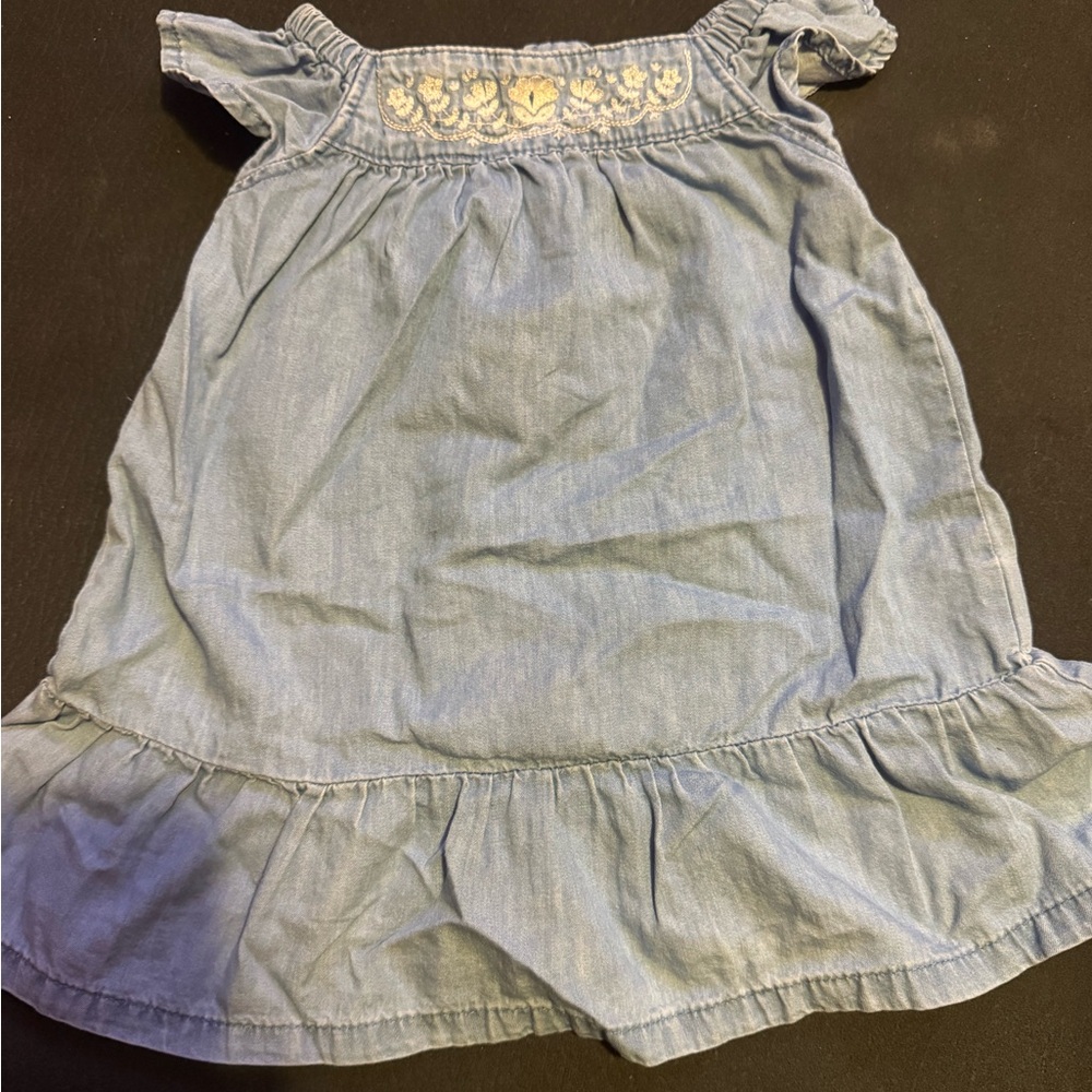 Carter's Light Blue Embroidered Kids Blouse